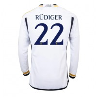 Camiseta Real Madrid Antonio Rudiger #22 Primera Equipación Replica 2023-24 mangas largas